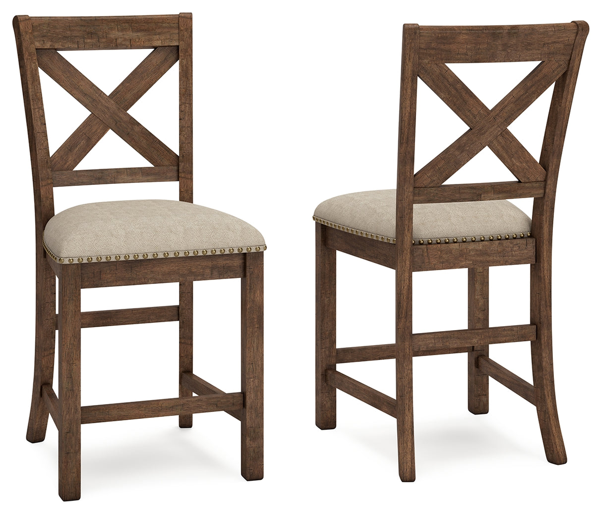 Moriville 2-Piece Bar Stool in Beige from Ashley Furniture - Luna Furniture