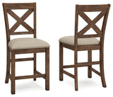 Moriville 2-Piece Bar Stool in Beige from Ashley Furniture - Luna Furniture