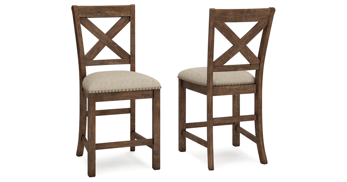 Moriville 2-Piece Bar Stool in Beige from Ashley Furniture - Luna Furniture