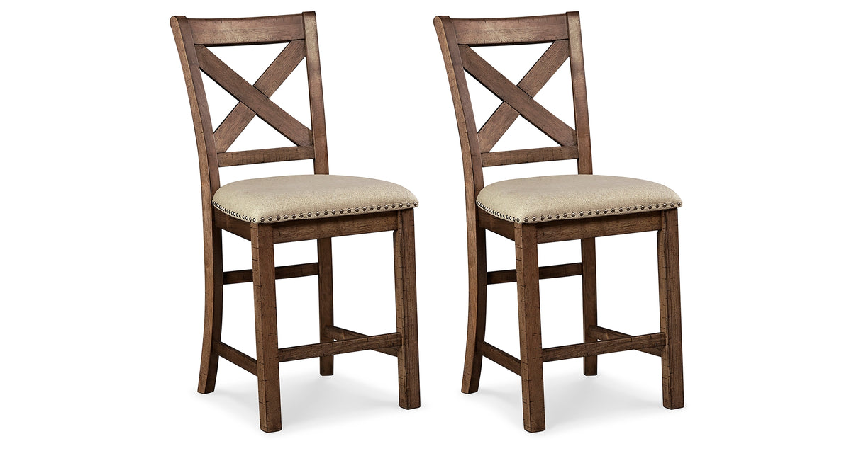 Moriville 2-Piece Bar Stool in Beige from Ashley Furniture - Luna Furniture