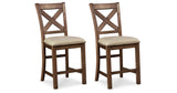 Moriville 2-Piece Bar Stool in Beige from Ashley Furniture - Luna Furniture