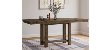 Moriville Grayish Brown Counter Height Dining Extension Table from Ashley - Luna Furniture