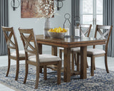 Moriville Grayish Brown Extendable Dining Set from Ashley - Luna Furniture