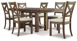 Moriville Grayish Brown Extendable Dining Set from Ashley - Luna Furniture