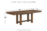 Moriville Grayish Brown Dining Table and 4 Chairs and Bench from Ashley Furniture - Luna Furniture
