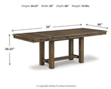 Moriville Grayish Brown Dining Table and 4 Chairs with Server from Ashley Furniture - Luna Furniture
