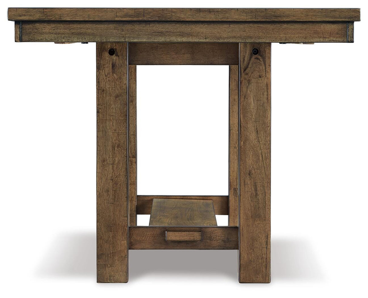 Moriville Grayish Brown Extendable Dining Set from Ashley Furniture - Luna Furniture