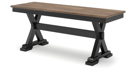 Wildenauer Brown/Black 50" Dining Bench from Ashley - Luna Furniture