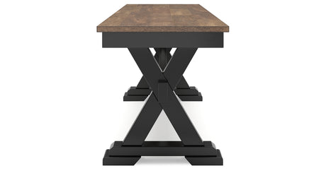 Wildenauer Dining Table and 6 Chairs and Bench in Brown/Black from Ashley - Luna Furniture