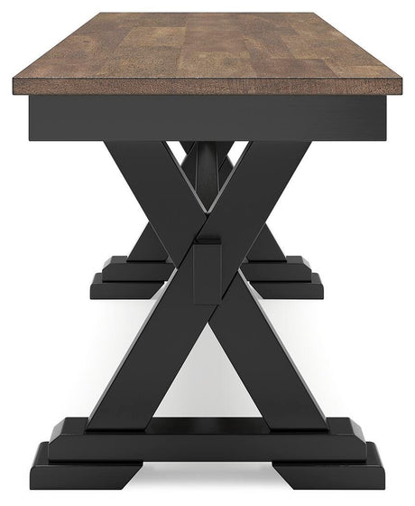 Wildenauer Brown/Black Dining Table with 2 Chairs and Bench from Ashley - Luna Furniture