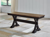 Wildenauer Brown/Black Dining Table with 2 Chairs and Bench from Ashley Furniture - Luna Furniture