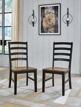 Wildenauer Dining Table and 4 Chairs and Bench in Brown/Black from Ashley - Luna Furniture