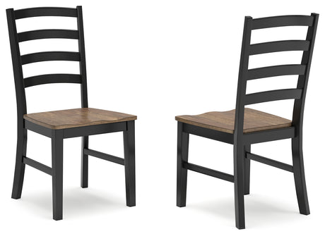 Wildenauer Brown/Black Dining Table with 2 Chairs and Bench from Ashley - Luna Furniture