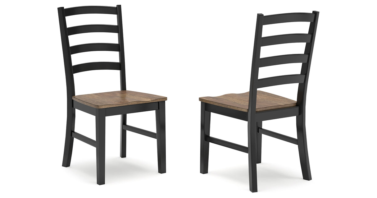 Wildenauer Dining Table and 4 Chairs in Brown/Black from Ashley - Luna Furniture