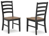 Wildenauer Brown/Black Dining Table with 2 Chairs and Bench from Ashley Furniture - Luna Furniture