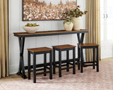 Wildenauer Brown/Black Counter Height Dining Table and 3 Barstools Set from Ashley Furniture - Luna Furniture