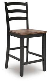 Wildenauer Brown/Black Counter Height Barstool, Set of 2 from Ashley Furniture - Luna Furniture