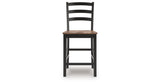 Wildenauer Brown/Black Counter Height Barstool, Set of 2 from Ashley Furniture - Luna Furniture