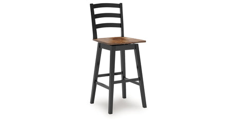 Wildenauer Brown/Black Bar Table and 2 Barstools from Ashley - Luna Furniture