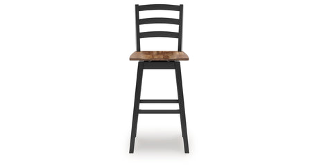 Wildenauer Brown/Black Bar Table and 2 Barstools from Ashley - Luna Furniture