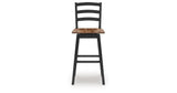 Wildenauer Brown/Black Bar Table and 4 Barstools from Ashley - Luna Furniture