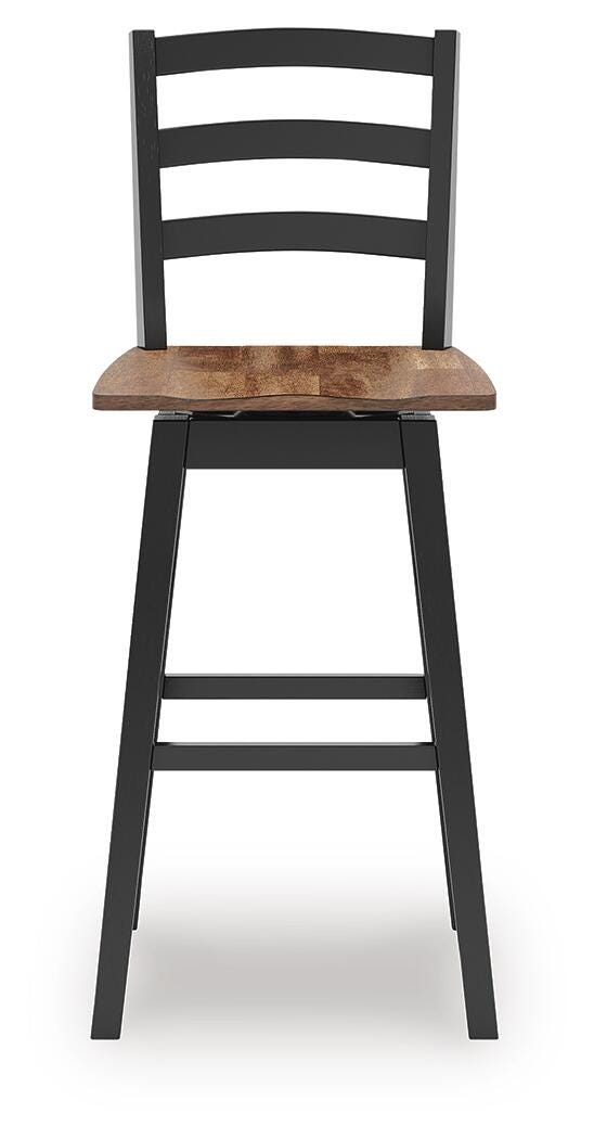 Wildenauer Brown/Black Bar Table and 2 Barstools from Ashley - Luna Furniture