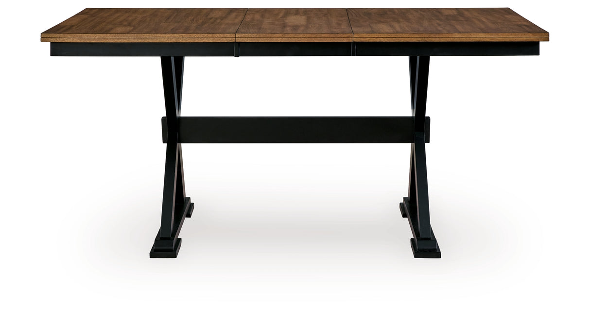 Wildenauer Brown/Black Counter Height Butterfly Extension Table from Ashley Furniture - Luna Furniture