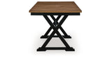 Wildenauer Brown/Black Counter Height Butterfly Extension Table from Ashley Furniture - Luna Furniture
