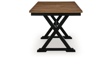Wildenauer Brown/Black Counter Height Butterfly Extension Table from Ashley Furniture - Luna Furniture