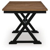 Wildenauer Brown/Black Counter Height Extension Dining Table and 4 Barstools from Ashley - Luna Furniture