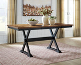 Wildenauer Brown/Black Counter Height Butterfly Extension Table from Ashley Furniture - Luna Furniture