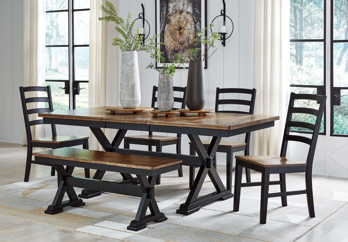 Wildenauer Brown/Black Dining Chair, Set of 2 from Ashley Furniture - Luna Furniture
