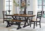 Wildenauer Brown/Black Dining Chair, Set of 2 from Ashley Furniture - Luna Furniture