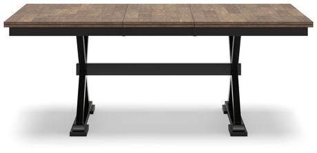 Wildenauer Brown/Black Dining Table with 2 Chairs and Bench from Ashley - Luna Furniture