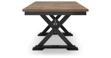 Wildenauer Dining Table and 4 Chairs and Bench in Brown/Black from Ashley - Luna Furniture