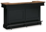 Wildenauer Brown/Black Bar Table and 2 Barstools from Ashley - Luna Furniture
