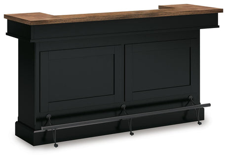 Wildenauer Brown/Black Bar Table and 2 Barstools from Ashley - Luna Furniture