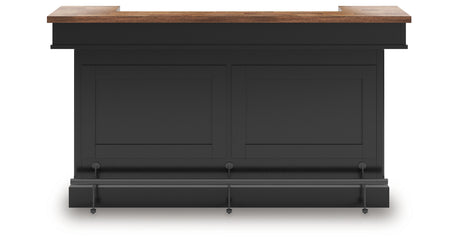 Wildenauer Brown/Black Bar Table and 2 Barstools from Ashley - Luna Furniture