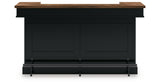 Wildenauer Brown/Black 78" Bar from Ashley Furniture - Luna Furniture
