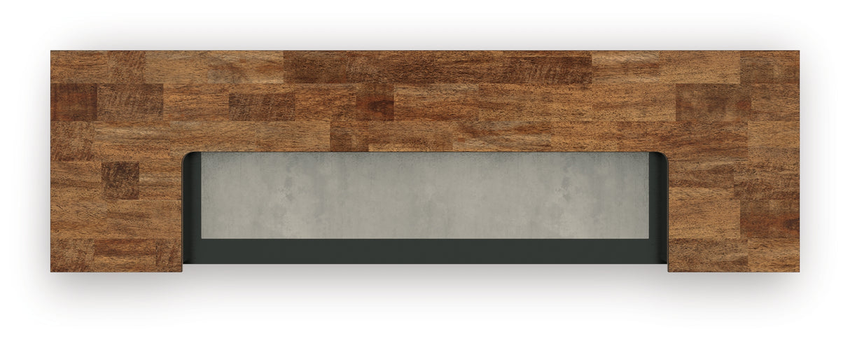 Wildenauer Brown/Black 78" Bar from Ashley Furniture - Luna Furniture