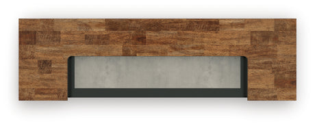 Wildenauer Brown/Black 78" Bar from Ashley Furniture - Luna Furniture