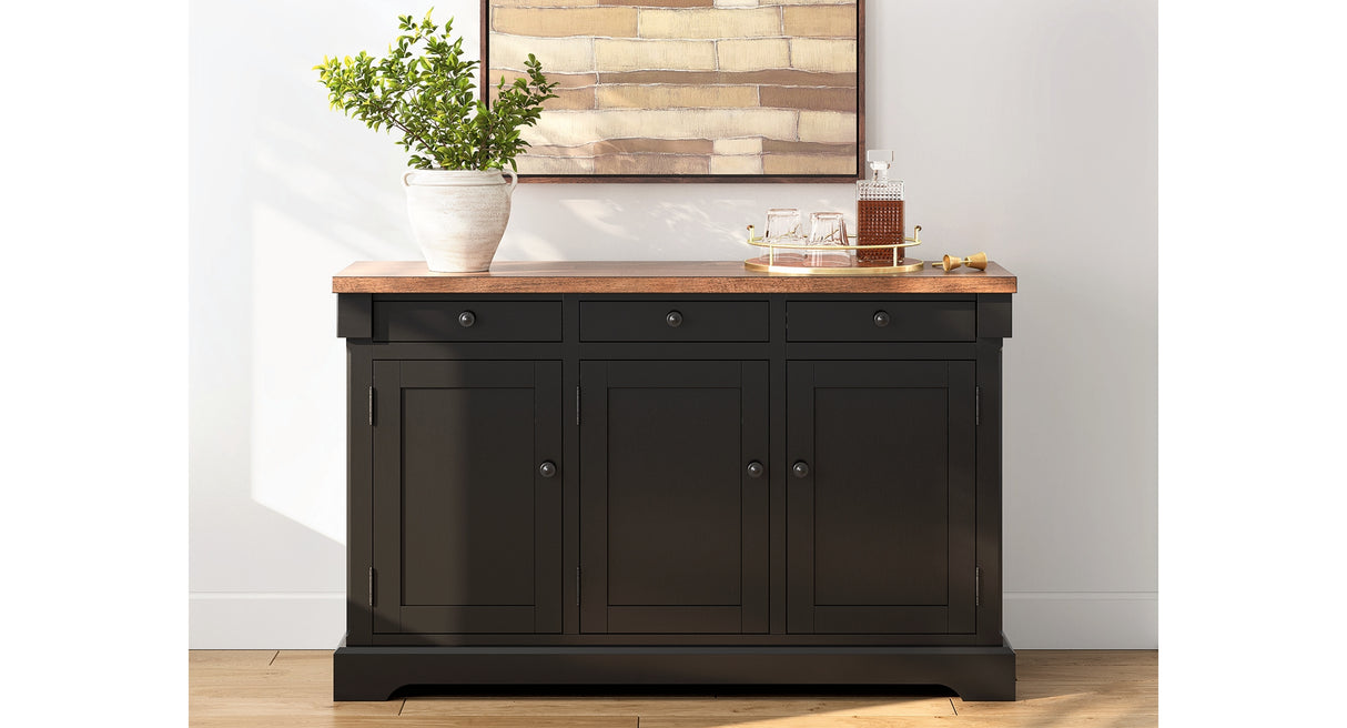 Wildenauer Brown/Black Dining Buffet from Ashley - Luna Furniture