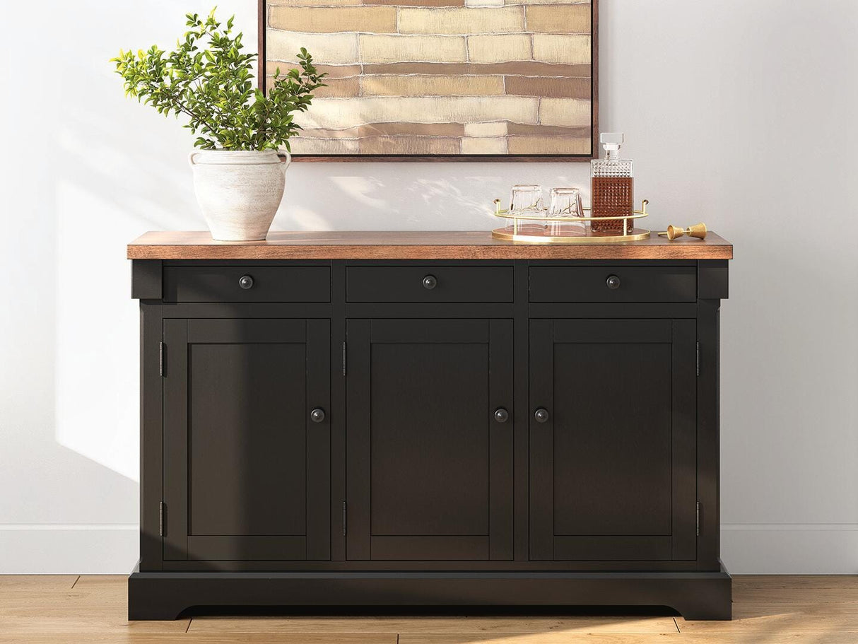 Wildenauer Brown/Black Dining Buffet from Ashley - Luna Furniture