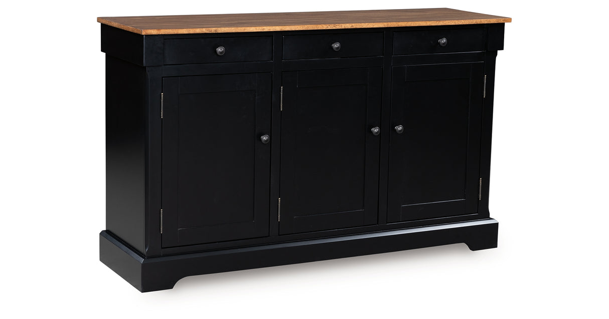 Wildenauer Brown/Black Dining Buffet from Ashley - Luna Furniture