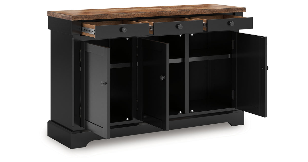 Wildenauer Brown/Black Dining Buffet from Ashley - Luna Furniture