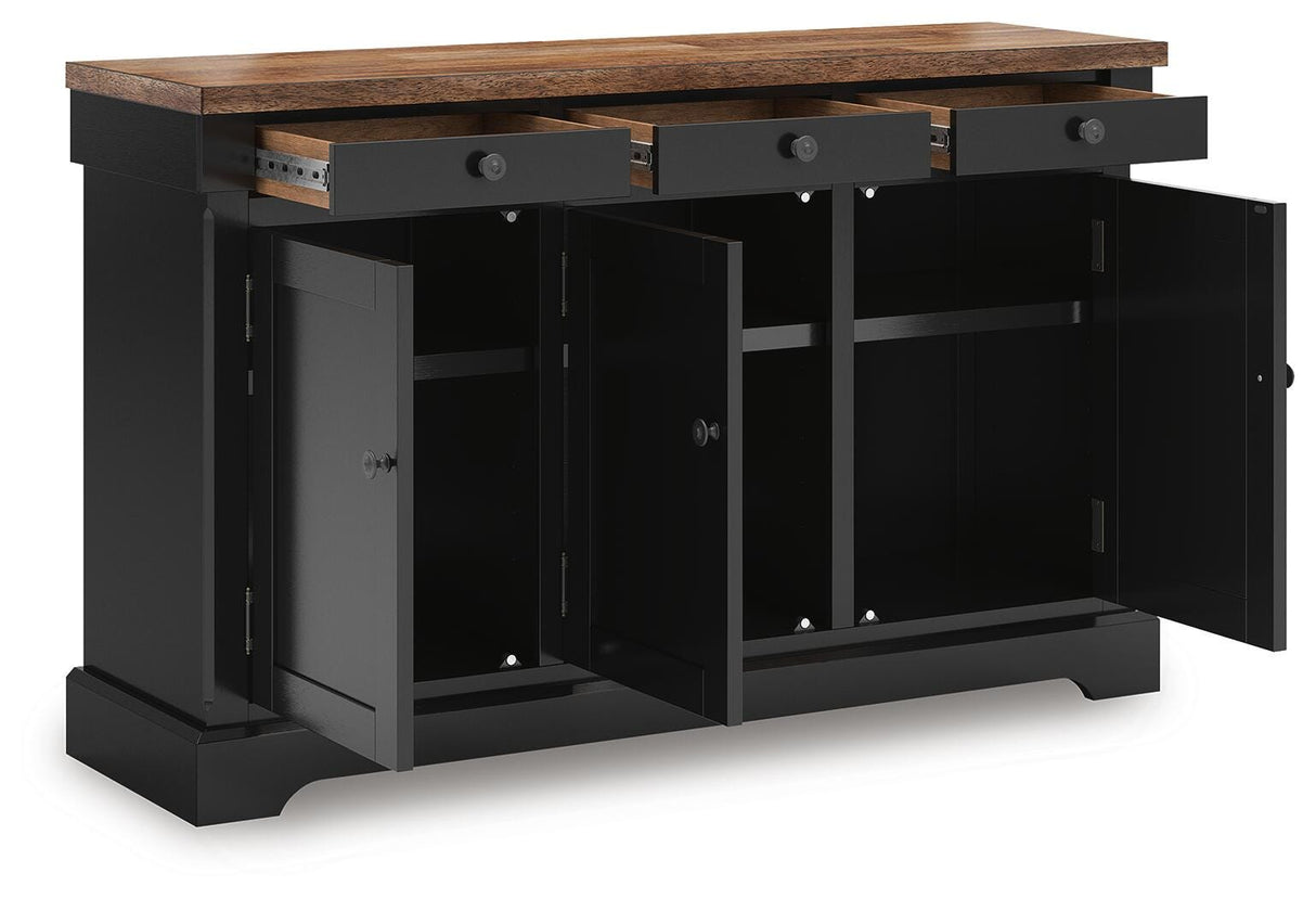 Wildenauer Brown/Black Dining Buffet from Ashley - Luna Furniture