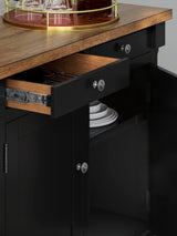 Wildenauer Brown/Black Dining Buffet from Ashley - Luna Furniture