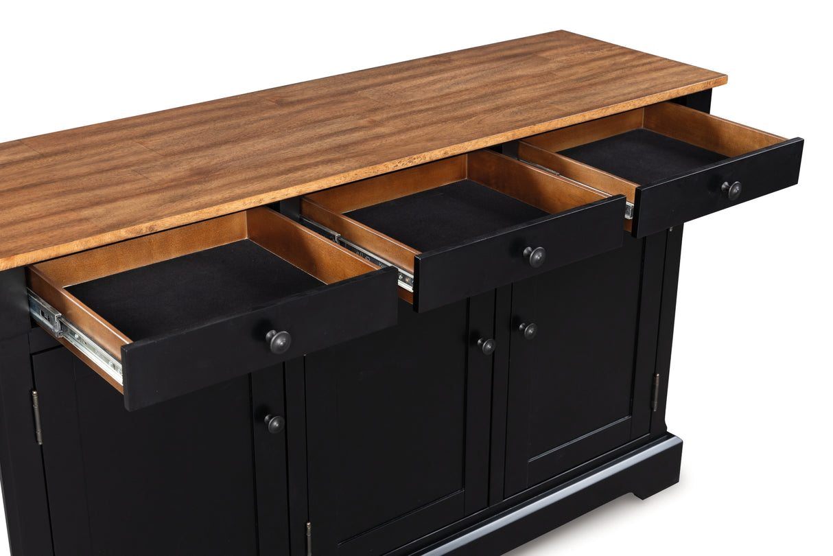 Wildenauer Brown/Black Dining Buffet from Ashley - Luna Furniture