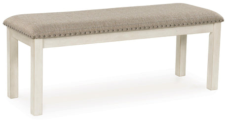 Robbinsdale Dining Table and 6 Chairs and Bench in Antique White from Ashley - Luna Furniture