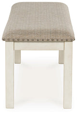 Robbinsdale Dining Table and 6 Chairs and Bench in Antique White from Ashley - Luna Furniture